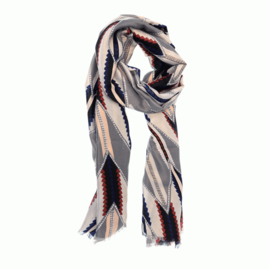 Scarf - Grey Geometric