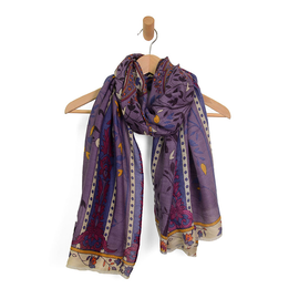 Scarf - Plum Boho Paisley