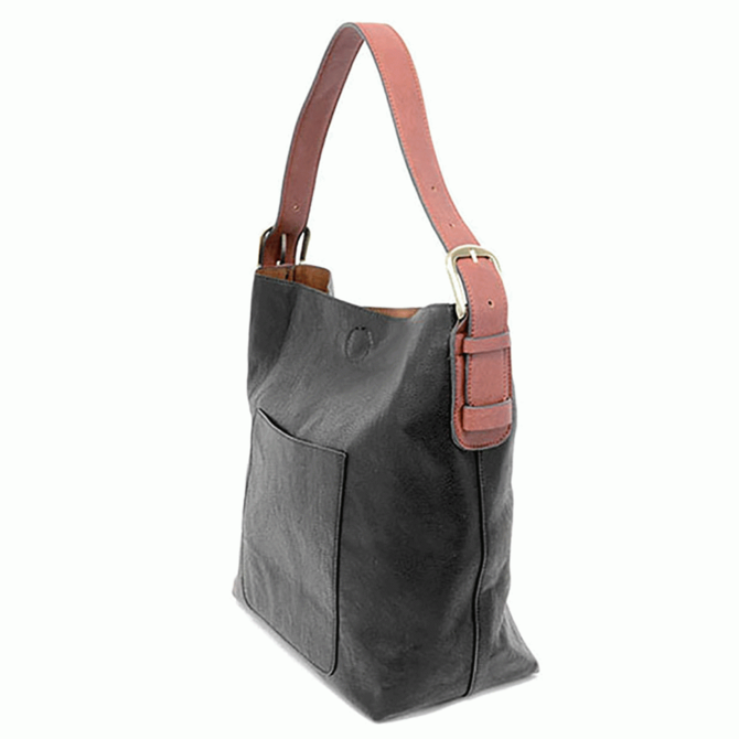 Classic Hobo Bag - Black/Cedar