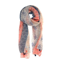 Scarf - Navy/Red Stripe