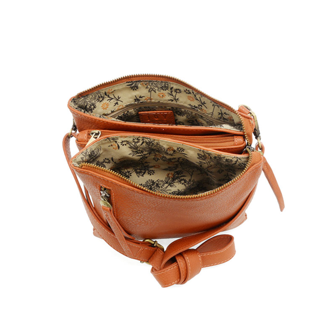 Dawn Multi Pocket Compact Crossbody - Burnt Orange