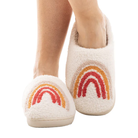 KATYDID COLLECTION SLIPPERS-RAINBOW WHT M/L