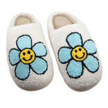 KATYDID COLLECTION SLIPPERS-DAISY HAPPY FACE MINT L/XL