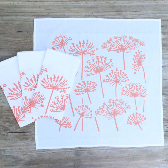 Kei & Molly Textiles Napkin Set - Queen Anne's Lace