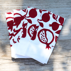 Kei & Molly Textiles Napkin Set - Pomegranate Red