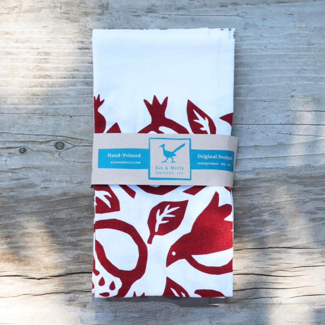 Kei & Molly Textiles Napkin Set - Pomegranate Red