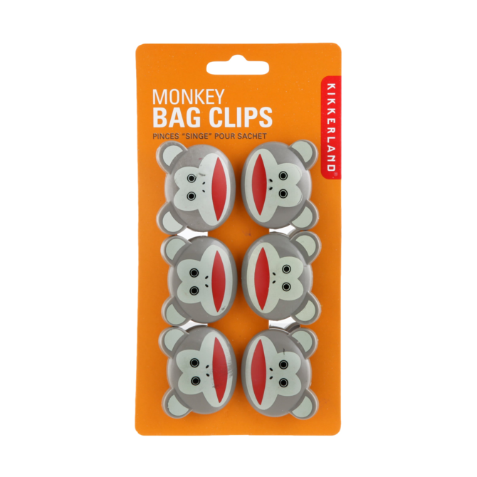 KIKKERLAND Bag Clips - Monkey