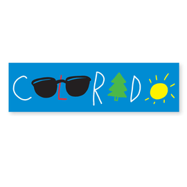 Ladyfingers Letterpress Sticker - Cool Colorado