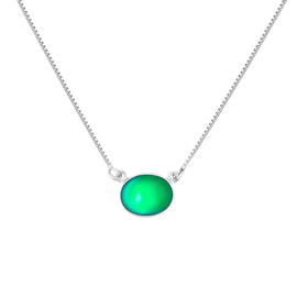 Leightworks Necklace - H-Oval Frosted Green