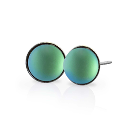 Leightworks Earrings - Green Frosted Stud