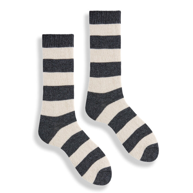 lisa b. Crew Sock - Rugby Stripe