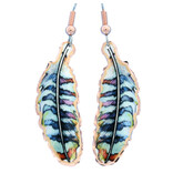 LYNN BEAN GALLERY Earring - Feather Copper Drop