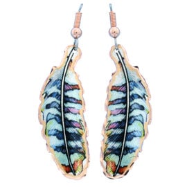 LYNN BEAN GALLERY Earring - Feather Copper Drop