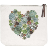 Mary Lake Thompson Canvas Pouch - Succulent Heart
