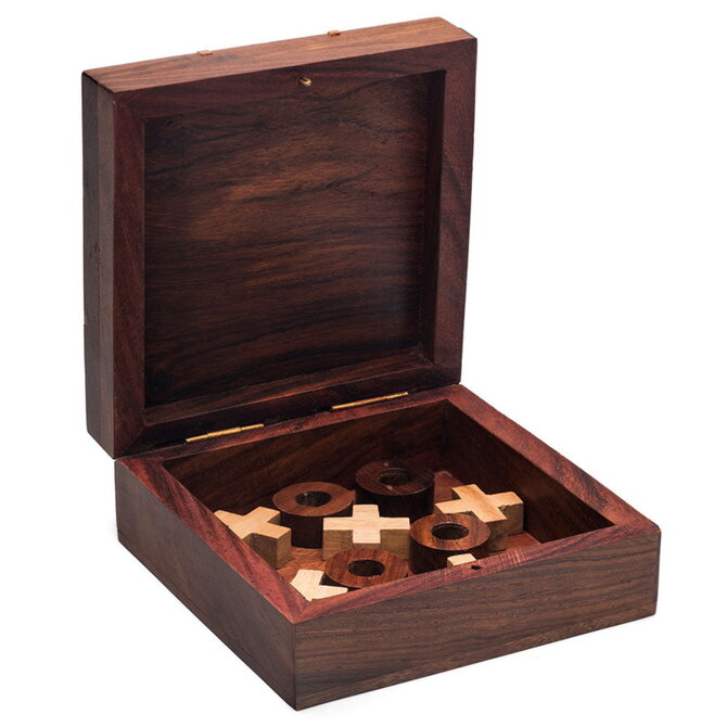 Matr Boomie Handcrafted Wood Box - Tic Tac Toe