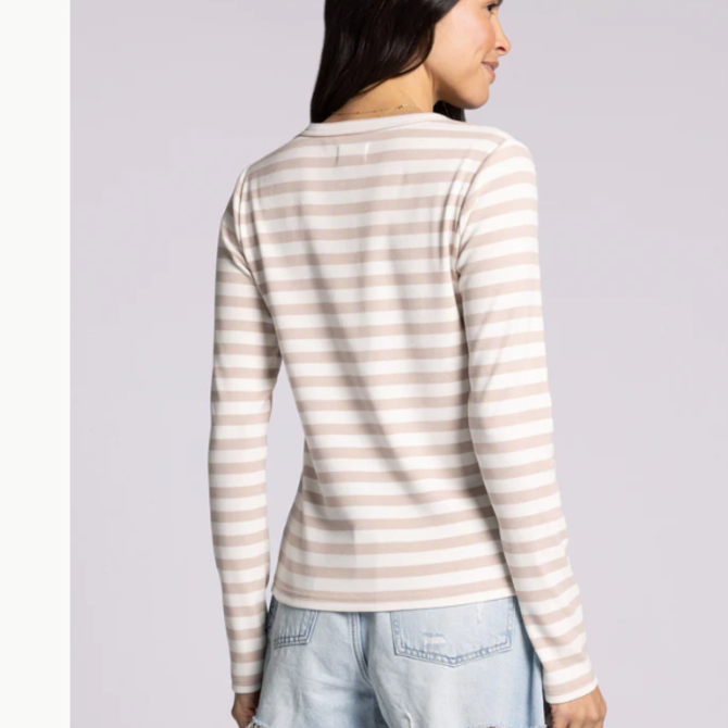 THREAD & SUPPLY Crew Neck Top - Jess Striped