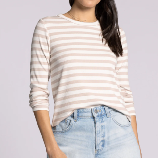 THREAD & SUPPLY Crew Neck Top - Jess Striped