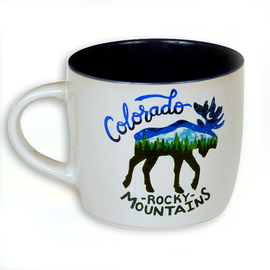 Mountain Sights Mug - Moose Night Sky