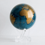 Mova Int'l Turtletech Des Globe - 6" Gold Terrestrial/Dark Blue Oceans