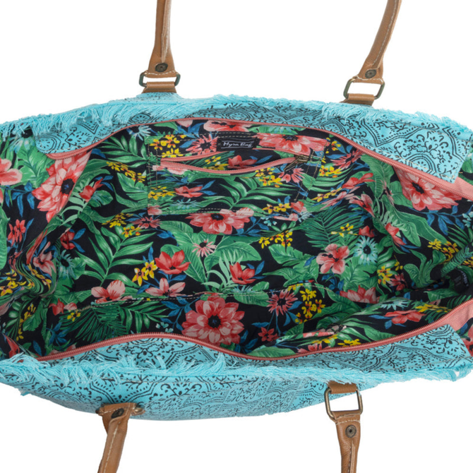 MYRA BAGS Weekender - Turquoise Triple Fork Ranch