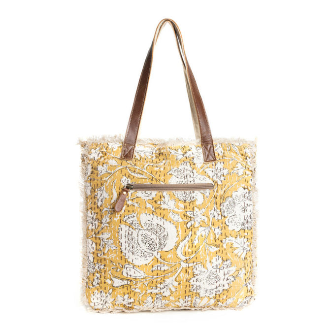 MYRA BAGS Tote Bag - Golden Prairie Leaf