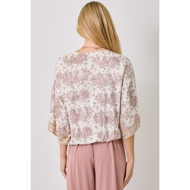 MYSTREE Kimono Top - Broder Print