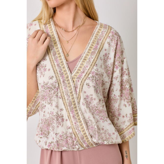 MYSTREE Kimono Top - Broder Print