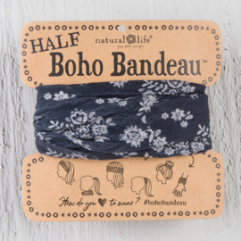 Natural Life HALF BOHO-BLK/CRM FLORAL
