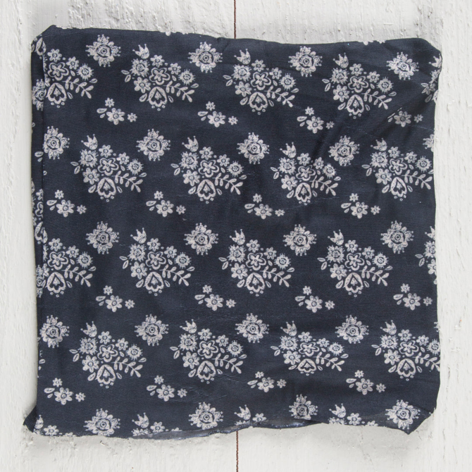 Natural Life HALF BOHO-BLK/CRM FLORAL