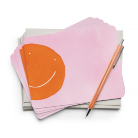 E. Frances Paper FLAT NOTES-ORANGE SMILEY