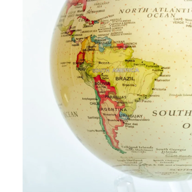 Mova Int'l Turtletech Des Globe - 8.5" Antique Political