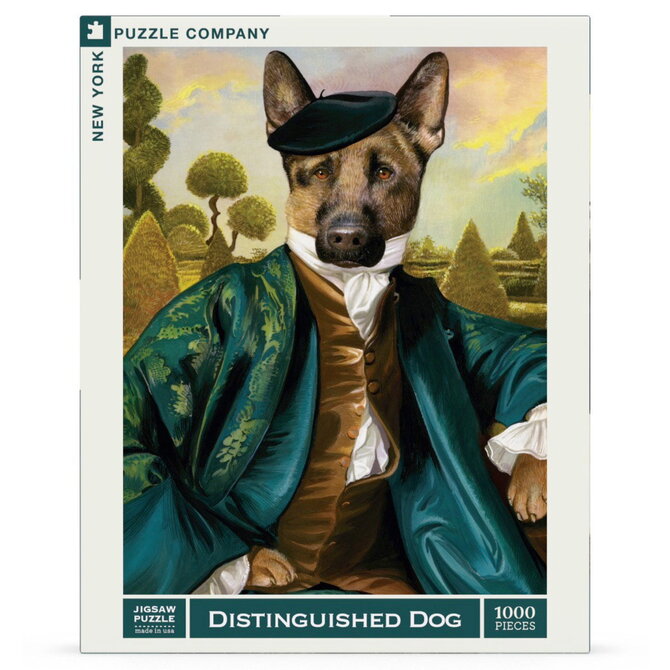 NEW YORK PUZZLE CO 1000 Piece Puzzle - Distinguished Dog