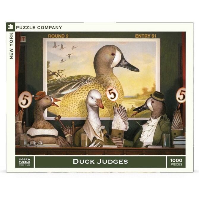 NEW YORK PUZZLE CO 1000 Piece Puzzle - Duck Judges