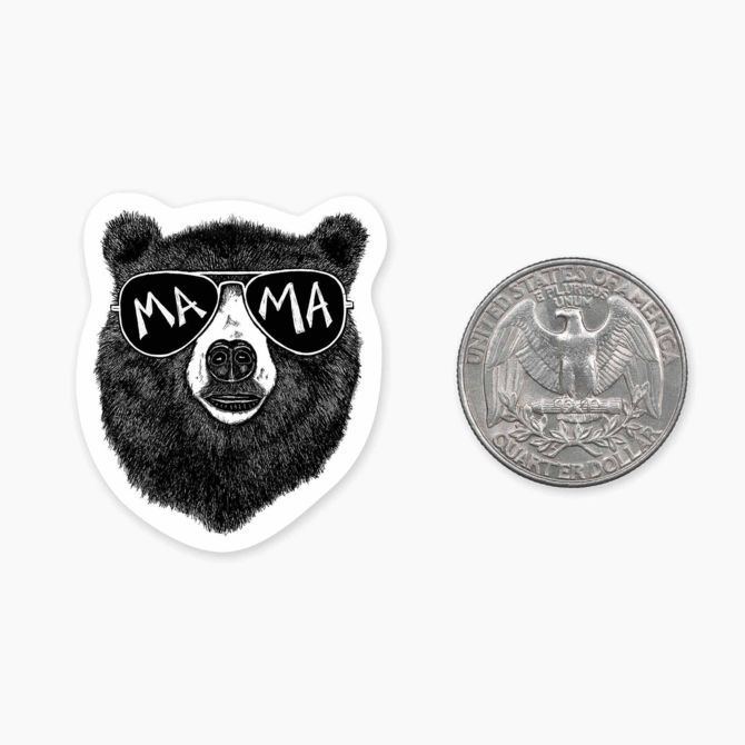 Nice Enough Stickers Mini Sticker - Bear Mama