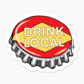 Nice Enough Stickers Mini Sticker - DRINK LOCAL