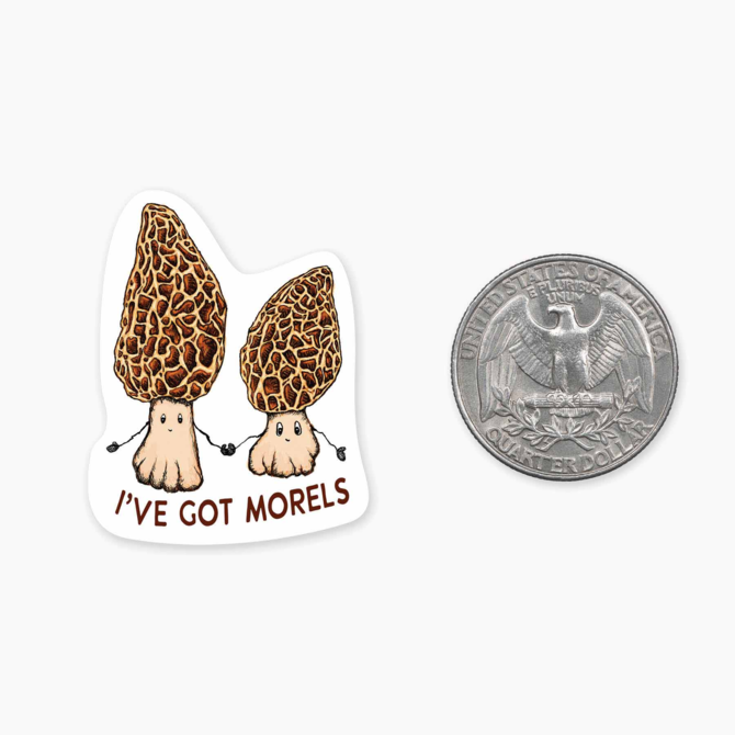 Nice Enough Stickers Mini Sticker - Morels