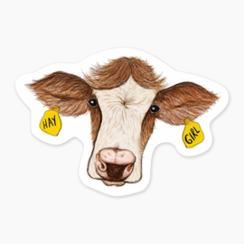 Nice Enough Stickers Mini Sticker - Hay Girl