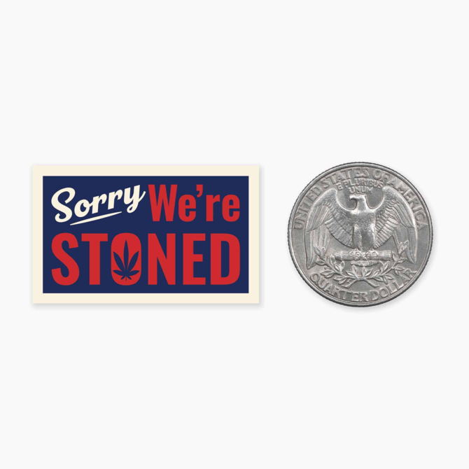 Nice Enough Stickers Mini Sticker - Stoned