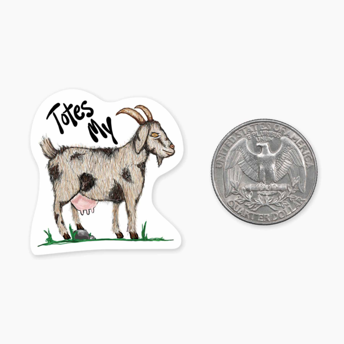 Nice Enough Stickers Mini Sticker - Totes My Goat