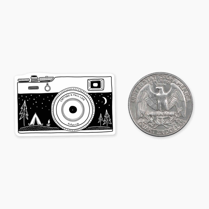 Nice Enough Stickers Mini Sticker - Camera