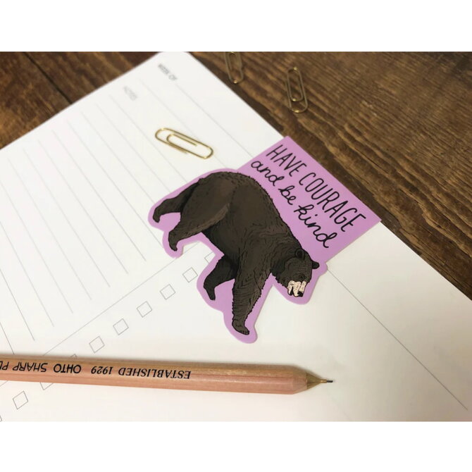 Noteworthy Paper & Press Magnet Bookmark - Courage Bear