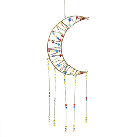 Paykoc Imports,inc. Chime - Crescent Moon Beaded
