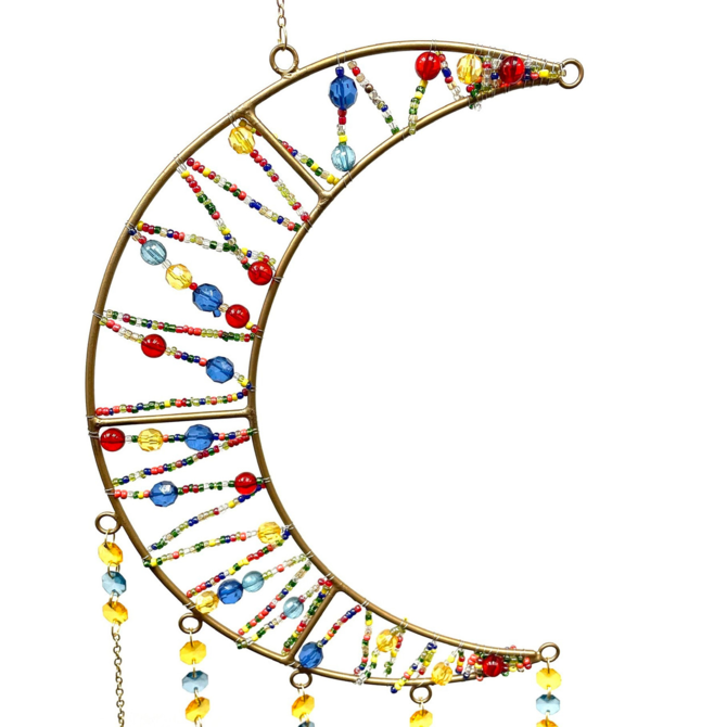 Paykoc Imports,inc. Chime - Crescent Moon Beaded