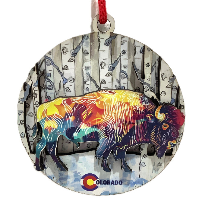 Paykoc Imports,inc. Ornament - Buffalo Snow Colorado