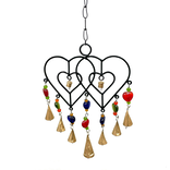 Paykoc Imports,inc. Chime - Double Heart w/ Bells