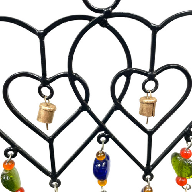 Paykoc Imports,inc. Chime - Double Heart w/ Bells