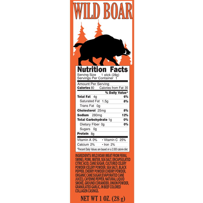 Pearson Ranch Snack Stick - Wild Boar