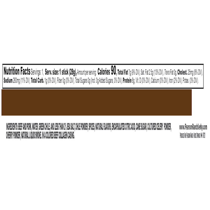 Pearson Ranch Snack Stick - Green Chili Beef/Pork