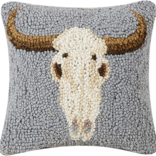 Peking Handicraft Pillow - Cow Skull