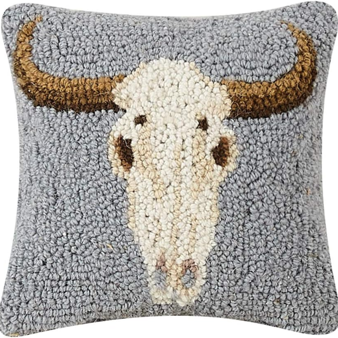 Peking Handicraft Pillow - Cow Skull